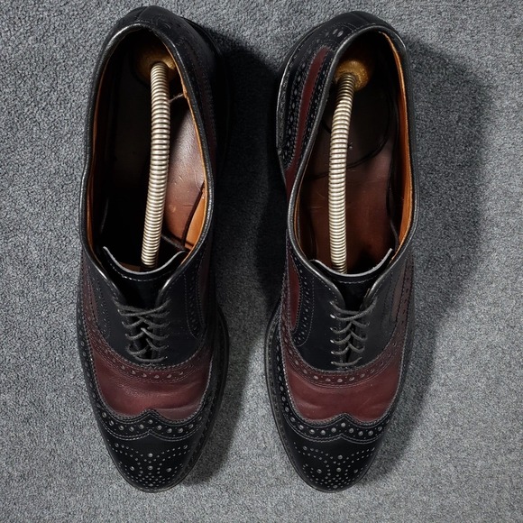 Allen Edmonds 90TH Anniversary Broadstreet Men 12 2A Black Burgundy Brogues Rare main image 5